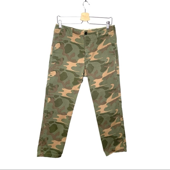 Madewell | Camouflage Cotton Crop Ankle Straight Leg Trouser - Picture 2 of 10